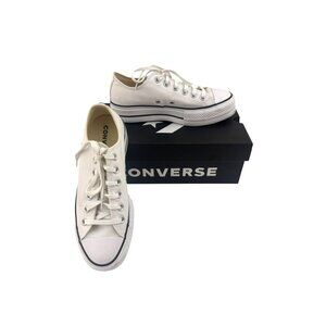 Converse Chuck Taylor All Star Lift Platform Canvas Sneakers White Size 8 Womens